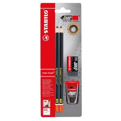 Creion grafit Stabilo ExamGrade, set 4 creioane 2B, radiera fara PVC, ascutitoare, blister Creion grafit Stabilo ExamGrade, set 4 creioane 2B, radiera fara PVC, ascutitoare, blister