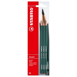 Creion grafit Stabilo Othello 282, HB, fara radiera, corp verde, set 3 bucati/blister Creion grafit Stabilo Othello 282, HB, fara radiera, corp verde, set 3 bucati/blister