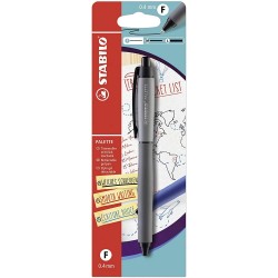 Pix cu gel Stabilo Palette, cu mecanism, varf 0.4 mm, negru, blister Pix cu gel Stabilo Palette, cu mecanism, varf 0.4 mm, negru, blister
