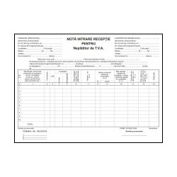 NIR, neplatitor TVA,  carnet 100 file,  3 bucati/set