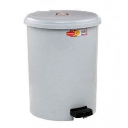 Cos de birou cu pedala, 10 l, plastic, alb