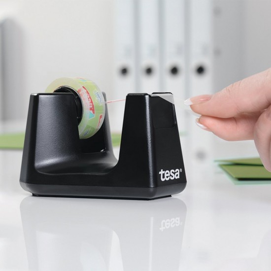 Dispenser banda adeziva, Tesa, Easycut Smart, negru