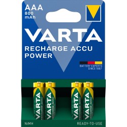 Acumulatori Varta Power, HR03, AAA, 800 mAh, 4 bucati/set Acumulatori Varta Power, HR03, AAA, 800 mAh, 4 bucati/set