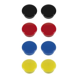 Set 8 magneti Westcott, d15 mm, diverse culori, sustin 3/4 coli, 80g