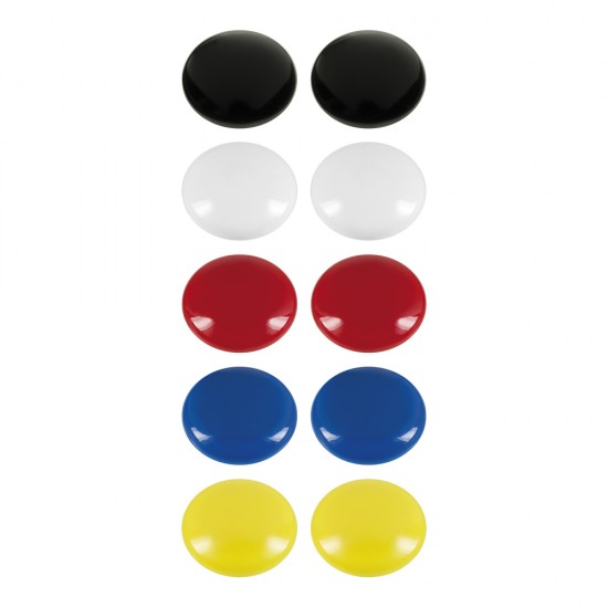 Set 10 magneti Westcott, d25 mm, diverse culori, sustin 4/6 coli, 80g
