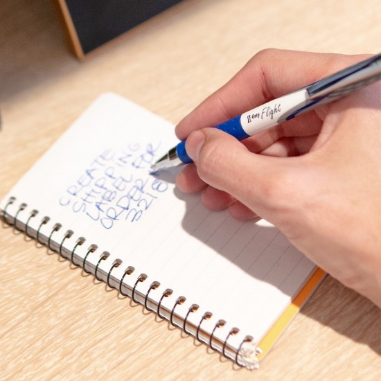 Pix cu mecanism Zebra Z-Grip Flight, varf 1.2 mm, albastru