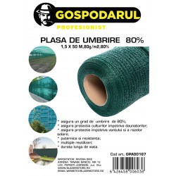 Plasa De Umbrire ,1.5x50 M,80g/m2,80%