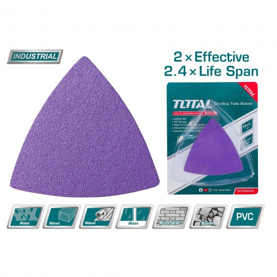 Total - Hartie Abraziva Delta 80mm P40,p60,p80,p120 Industrial