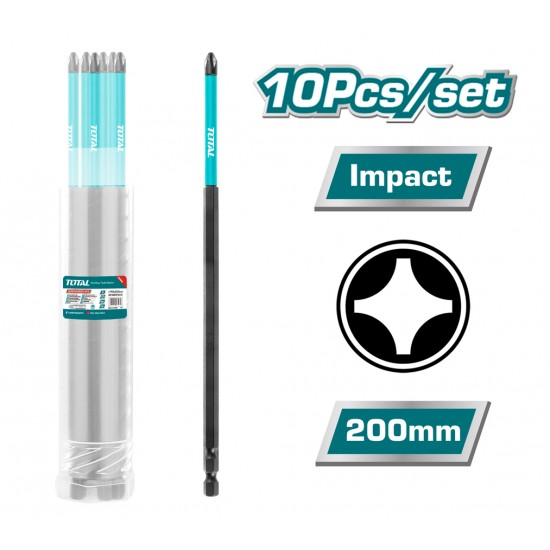 Total - Set 10 Biti De Impact Ph2x200mm