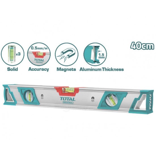 Total - Nivela Magnetica Cu Bula - 40cm (industria