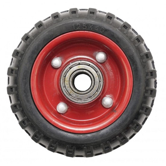 Roata Carucior - Mica - Cauciuc Brut Striat - Rulment - 125x40 (5)