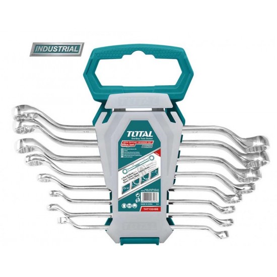 Total - Set 8 Chei Inelare Cu Cot - 6-22mm (industrial)