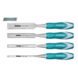 Total - Set 4 Dalti Pentru Lemn (6mm, 12mm, 19mm, 25mm) - Cr-v (industrial)