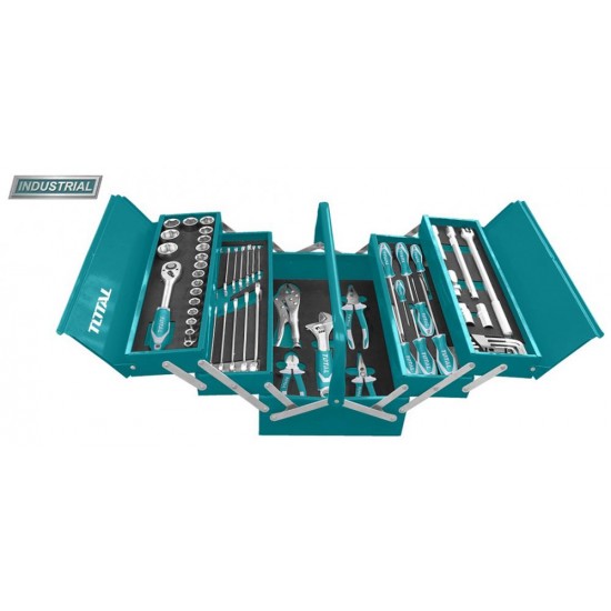 Total - Trusa De Scule In Cutie Metalica 59 Piese (industrial)