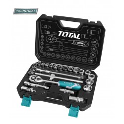 Total - Trusa De Chei Tubulare 1/2 Cu Antrenor 25 Piese (industrial)