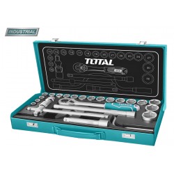 Total - Trusa De Chei Tubulare 1/2 Cu Antrenor 24 Piese (industrial)