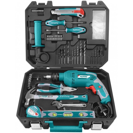 Total - Trusa De Scule 101 Piese ( Cu Masina De Gaurit)