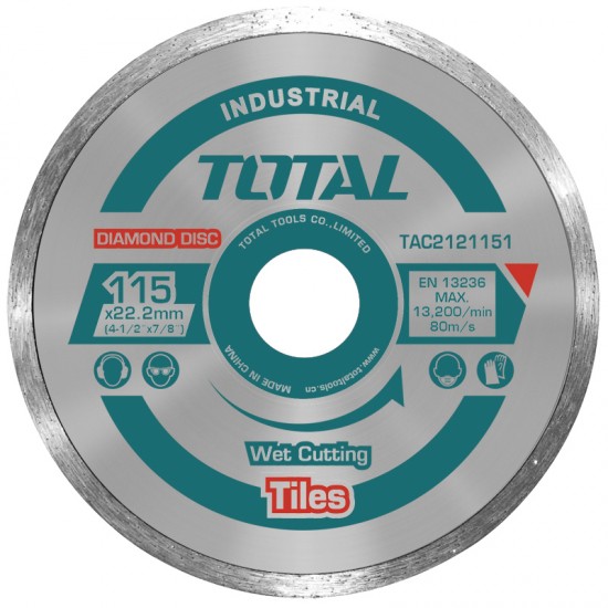 Total - Disc Diamantat Continuu - Ceramica - Umed - 115mm (industrial)