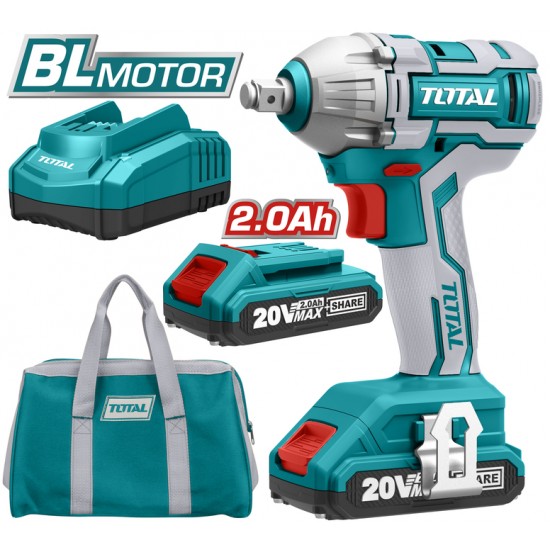 Total- Masina De Insurubat Cu Impact Cu Acumulator 20v-2.0ah Li-ion (2 Acumulatori) - 1/2