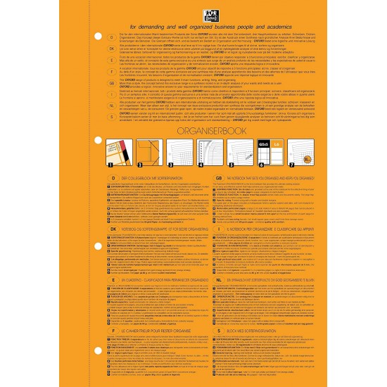 Caiet Cu Spirala A4+, Oxford Int. Organiserbook, 80 File-80g/mp, Scribzee, 4 Perf, Coperta Pp-dictan