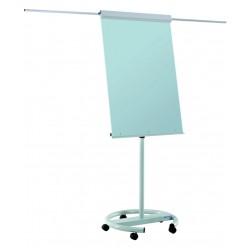 Flipchart Magnetic, Din Sticla, 106 X 72 Cm, Cu Brate Laterale, Cu Rotile, Smit Vario Flipchart Magnetic, Din Sticla, 106 X 72 Cm, Cu Brate Laterale, Cu Rotile, Smit Vario
