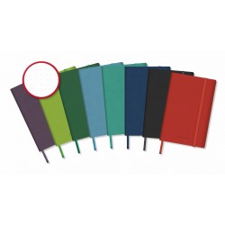 Caiet Cu Elastic, Coperti Rigide, 140 X 215mm, 96 File-80g/mp, Hartie Cream, Aurora -velin Cu Puncte