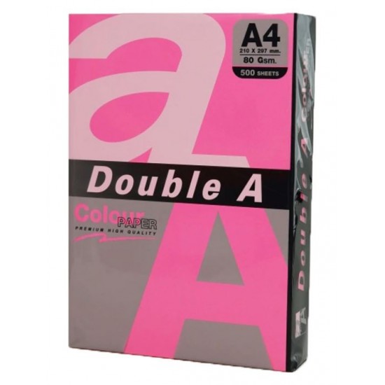 Hartie Color Pentru Copiator A4, 75g/mp, 25coli/top, Double A - Roz Neon