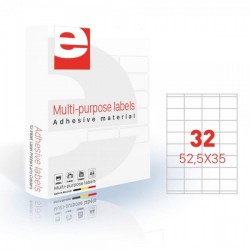 Etichete Autoadezive 32/a4, 52,5 X 35 Mm, 200 Coli/top, Etilaser - Albe Etichete Autoadezive 32/a4, 52,5 X 35 Mm, 200 Coli/top, Etilaser - Albe