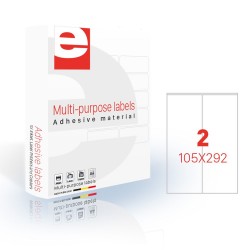 Etichete Autoadezive 2/a4, 105 X 292 Mm, 200 Coli/top, Etilaser - Albe Etichete Autoadezive 2/a4, 105 X 292 Mm, 200 Coli/top, Etilaser - Albe