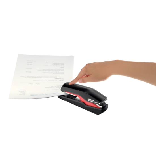 Capsator Metalic Rapid Supreme Omnipress So30, 30 Coli, Capsare Plata, Cutie, Rosu-negru - Full Stri