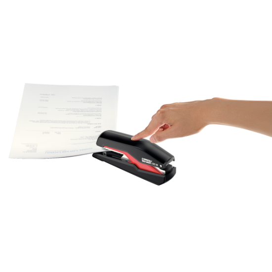 Capsator Metalic Rapid Supreme Omnipress So30, 30 Coli, Capsare Plata, Cutie, Rosu-negru - Full Stri