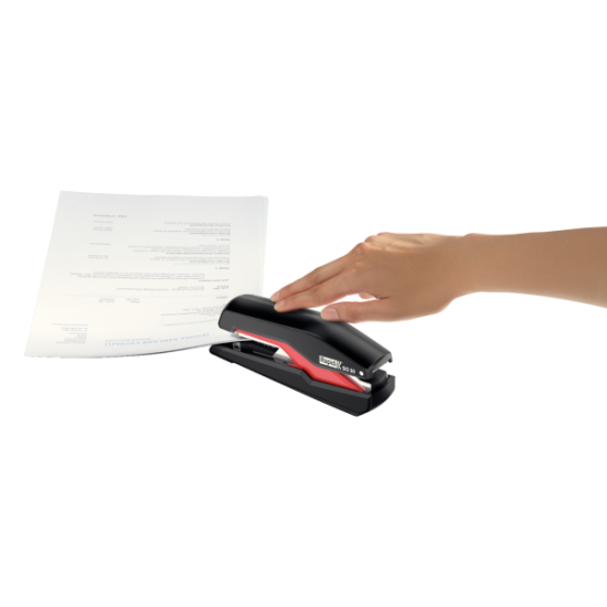 Capsator Metalic Rapid Supreme Omnipress So30, 30 Coli, Capsare Plata, Cutie, Rosu-negru - Full Stri