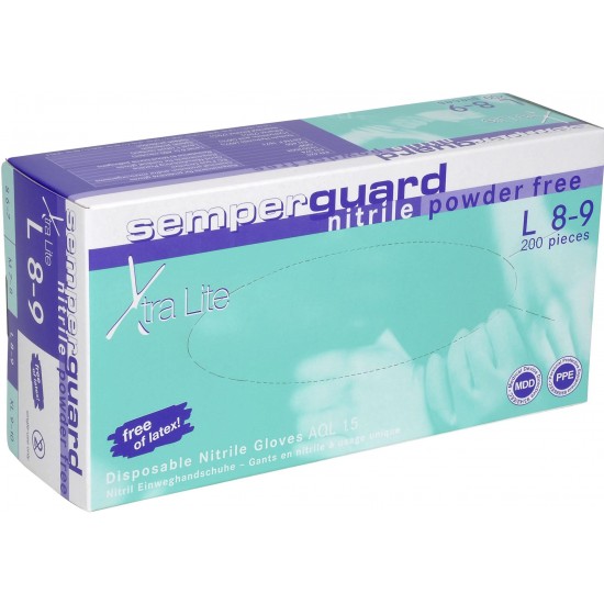 Manusi Nitril Nepudrate 200buc/set-l,albastre,autorizate Mdd,ppd, Semperg.