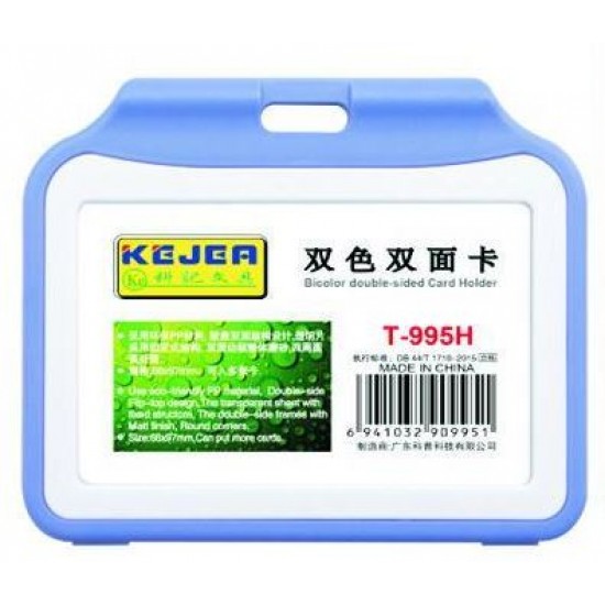 Suport Pp Tip Flip, Pentru Carduri, 85 X 54mm, Orizontal, 5 Buc/set, Kejea - Albastru