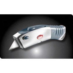 Cutter Metalic Cu Lama Retractabila Automat + 10 Rezerve, Clauss Titanium Speedpak