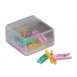 Clesti Din Plastic Cu Arc, Pentru Prindere, 32mm, 10 Buc/cutie, Alco - Culori Asortate