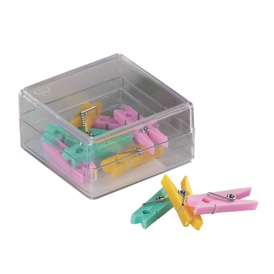 Clesti Din Plastic Cu Arc, Pentru Prindere, 32mm, 10 Buc/cutie, Alco - Culori Asortate