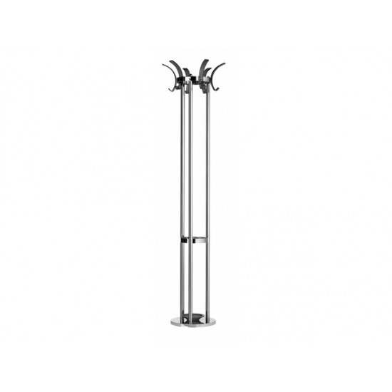 Cuier Metalic Cromat Alco Design, Cu 6 Agatatori Din Acril, Suport Umbrele