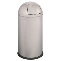 Cos Metalic Cu Capac Bombat, Forma Rotunda, 28 Litri, Alco - Cromat Cos Metalic Cu Capac Bombat, Forma Rotunda, 28 Litri, Alco - Cromat