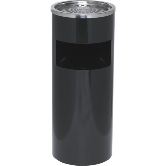 Cos Metalic Cu Scrumiera, 30 Litri, Alco - Negru
