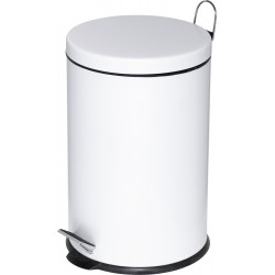 Cos Metalic Cu Pedala Si Capac, Forma Rotunda, 20 Litri, Alco - Alb Cos Metalic Cu Pedala Si Capac, Forma Rotunda, 20 Litri, Alco - Alb