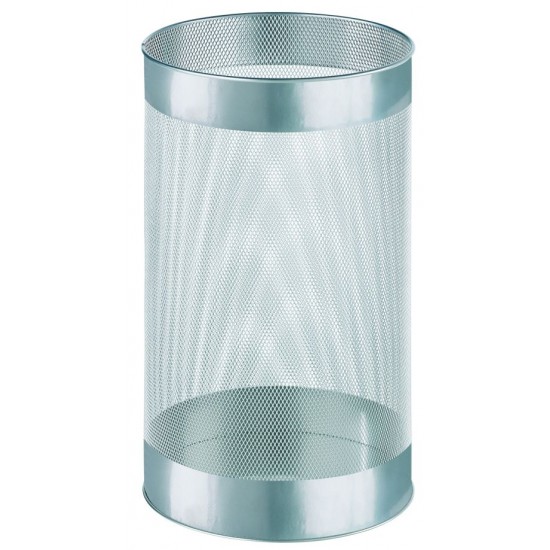 Cos Metalic Cu Perforatii, Forma Rotunda, 15 Litri, Alco - Argintiu