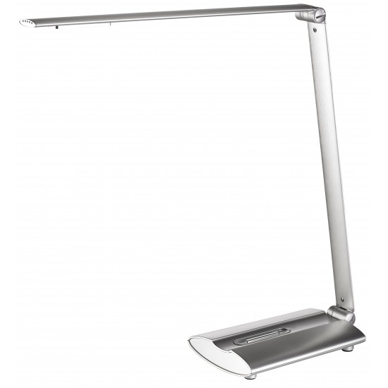 Lampa De Birou Cu Led, 12 X 0.5w, 1800 Lux - 40cm, Cu Brat Articulat, Ajustabila, Alco - Argintie