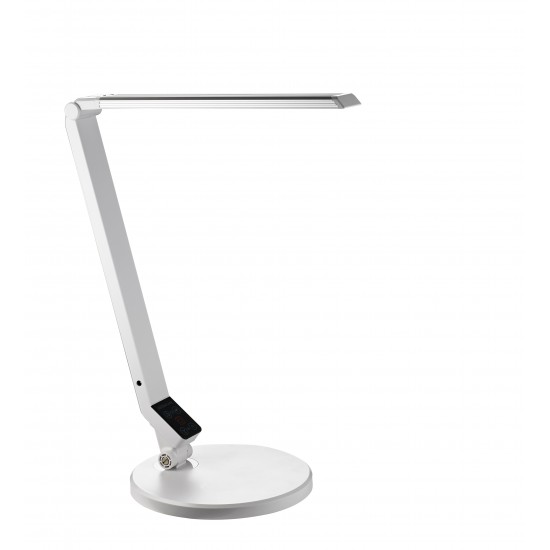 Lampa De Birou Cu Led, 9w, 1100 Lux - 35cm, Ajustabila, Alco - Alba