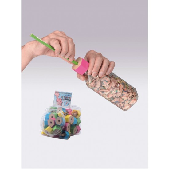 Ascutitoare Artline, Capac De Sticla Plastic, 40 Buc/display - 4 Culori Asortate