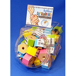 Ascutitoare Artline, Capac De Sticla Plastic, 40 Buc/display - 4 Culori Asortate