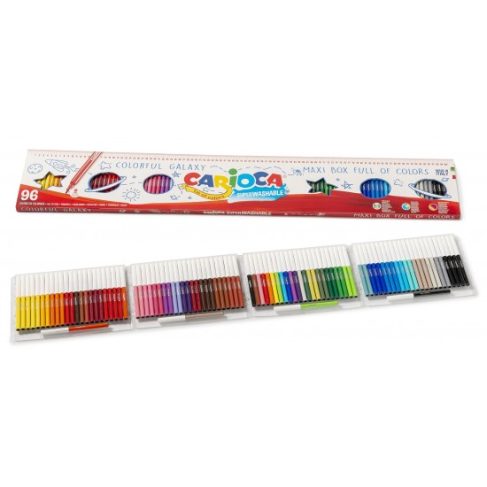 Carioca Super Lavabila, Varf Subtire - 2.2mm, 96 Culori/cutie, Carioca Joy - 1 Metru De Carioci