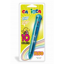 Pix Cu 10 Culori Fluorescente, Corp Transparent Color, Blister, Carioca Pix Cu 10 Culori Fluorescente, Corp Transparent Color, Blister, Carioca