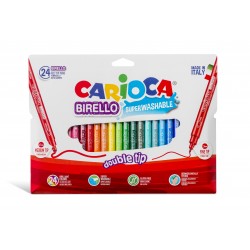Carioca Super Lavabila, Cu 2 Capete, Varf Subtire/gros, 24 Culori/cutie, Carioca Birello Carioca Super Lavabila, Cu 2 Capete, Varf Subtire/gros, 24 Culori/cutie, Carioca Birello