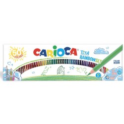 Creioane Colorate Carioca Tita Rainbow Set, Hexagonale, Flexibile, 50 Culori/cutie Creioane Colorate Carioca Tita Rainbow Set, Hexagonale, Flexibile, 50 Culori/cutie